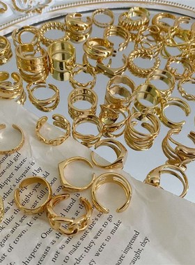 Fashionable personality tendy index finger open ring retro g