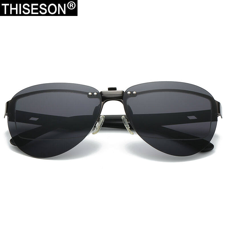 砾石偏光太阳镜夹片男女蛤蟆太阳眼镜近视驾驶镜近视福音炫彩镀膜