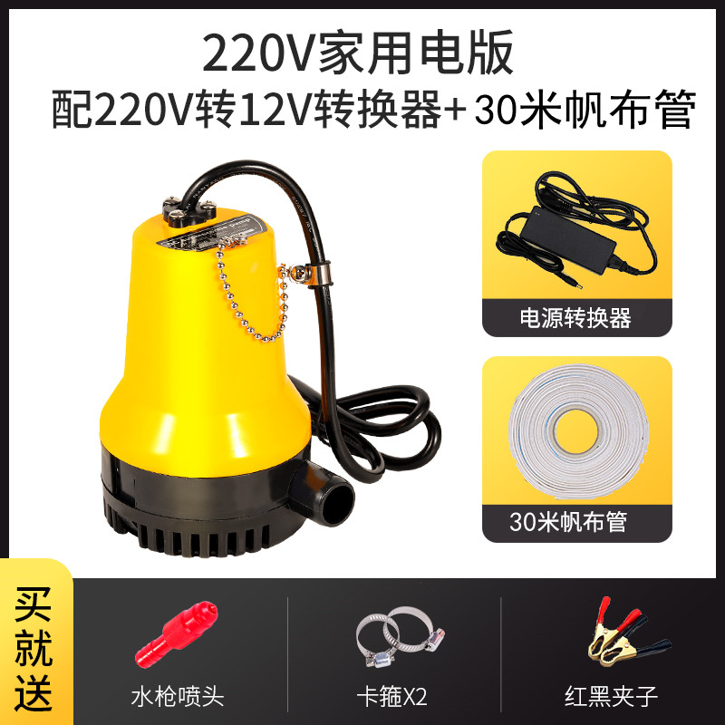 新品水泵a电动抽水机家用潜水泵12v浇菜小型浇水机直流电抽水机