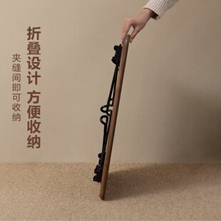 北美黑胡桃木折叠桌茶桌户外露营纯实木飘窗榻榻米炕桌易收纳加高