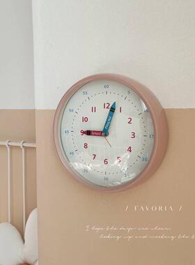 Favoria韩系ins可爱超静音挂钟儿童房卧室家用装饰时钟壁挂幼儿园