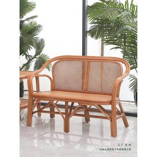 老式 古全真沙办公F97MM59J室午复休藤藤椅五件套会客厅罗汉发床美
