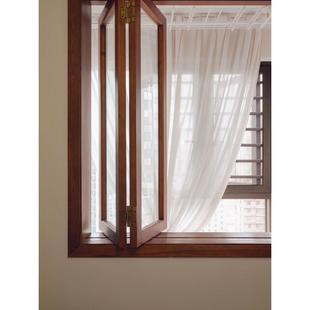 日木窗户框架上翻玻窗璃窗实木窗户推木拉窗原74494框窗左右折叠