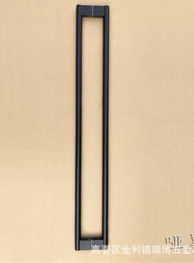 加璃厚不锈钢手圆SEZ管黑色玻门扶酒木门把手有框门移门简约大拉