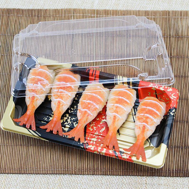 号寿司盒包邮打包盒1带盖SMT印外花卖盒塑料餐盒日式料理刺身盒