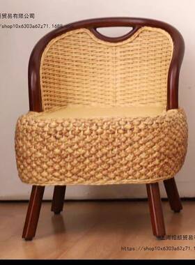 家SCW用靠椅藤椅阳台休椅现代坐简约单人椅座背椅闲椅藤编椅子舒