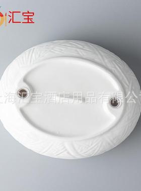 95寸旦形中空鸟HBT69050巢陶瓷保温出口西餐创.意碗餐具浮雕碗纹