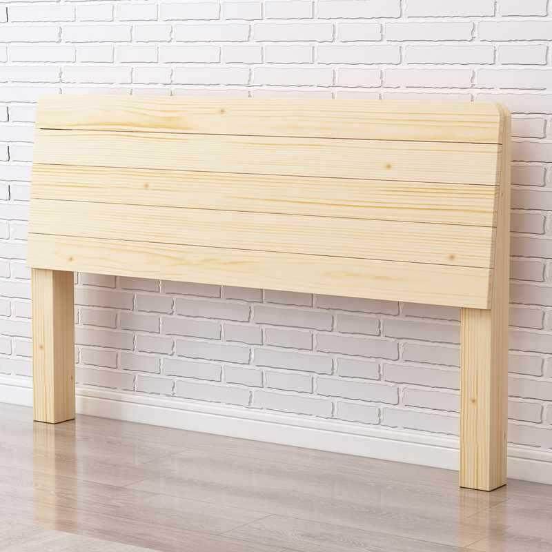 定做单实床木头板双靠背板松F97J8JS5木床头1.8人床头1.5单人床头