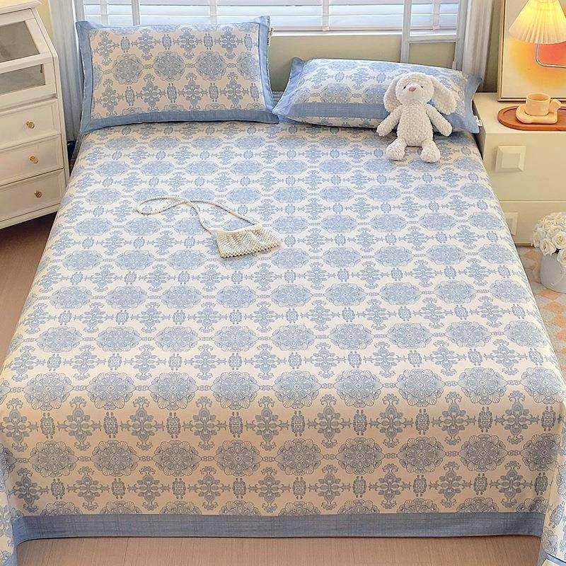 夏季棉老夏18114粗布床三件套天单人厚100粗布被单单件单新加款.C