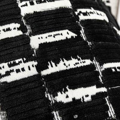 现房代简约轻奢FUA风黑白肌理割绒抱枕厅沙发靠包靠酒枕店客样板