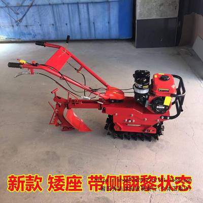 新款链轨微耕机翻地机汽油柴油开沟机多功能开沟松土施肥犁地机