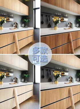 柜门贴纸改具翻新加家厚橱F77S97T6仿木纹色贴膜柜子厨房防水防潮