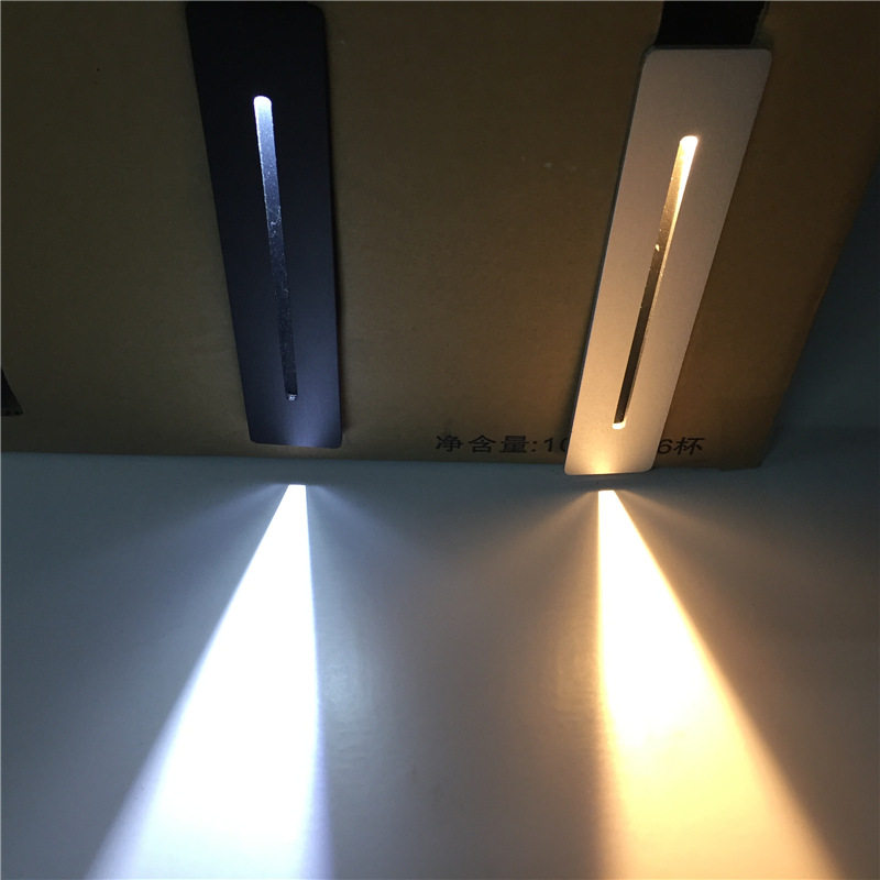 led嵌入式地脚灯室内楼梯灯酒店走廊过道墙脚灯台阶家用楼梯防水