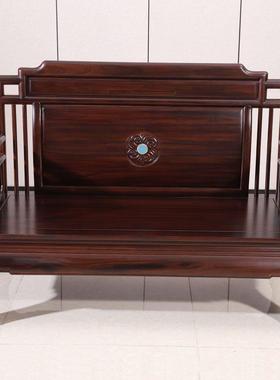 新中式观全木酸26434实枝沙发小户型客厅全套家具明组沙发茶几合