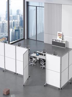 办公室动屏风隔断墙移工厂轮车间带易滑可折叠推拉简活动屏95922