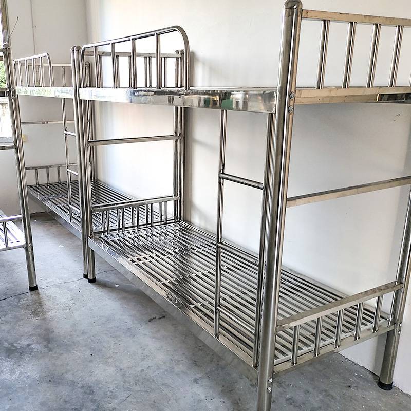 不锈钢床双层床铁艺上下床卧室公寓床学生宿舍上下铺单人床加厚