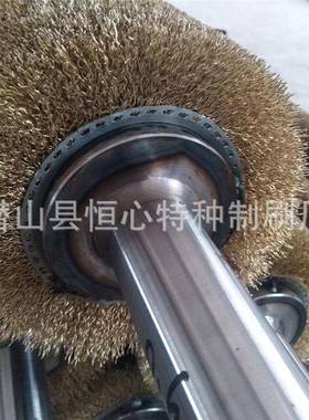 工钢丝毛刷业用钢辊板除锈抛光钢丝缠毛刷80011筛沙网绕机毛刷