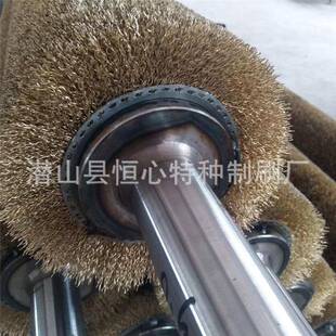 工钢丝毛刷业用钢辊板除锈抛光钢丝缠毛刷80011筛沙网绕机毛刷