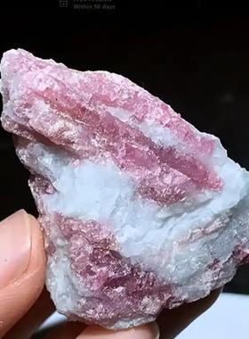 新品矿东海天然矿宝石石红碧玺水晶标摆件饰品工艺QGL家装居