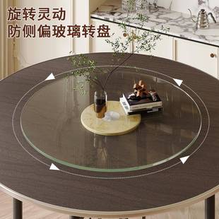 折叠圆桌折叠餐桌家用小户型折叠圆桌面带转盘吃饭桌子出租屋用