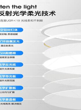 无缝隙高眼亮护客灯2359全光谱le吸d厅顶灯简约现代全屋套餐中山