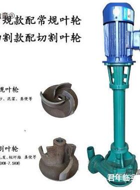 桨抽泥泵淤泥类kw泥塘沙砂江于抽CFI鱼塘立式三相混380V铸铁麦泥