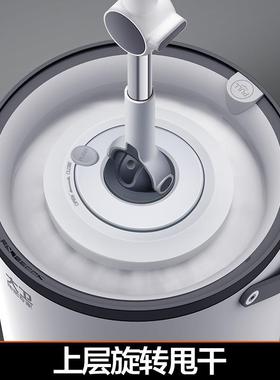 懒人大卫单桶墩拖转布地39732净一拖桶手自动新款旋布免洗拖把家