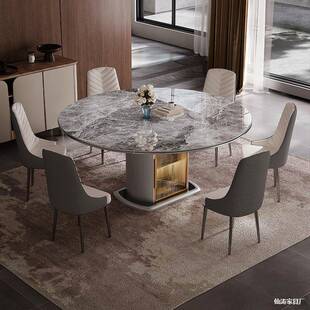 超晶石餐桌可缩多家用户38555型全小实木伸储物功能饭桌微晶石岩
