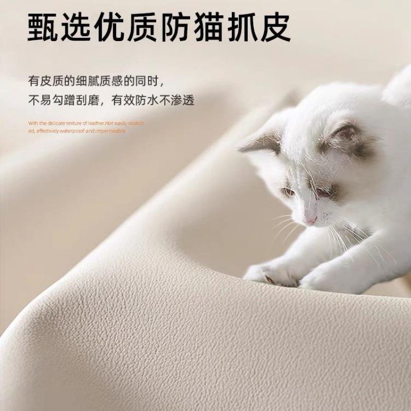 法式奶油风网红色卡通床现猫代简约主卧轻奢白童猫爪布JYFX-937双