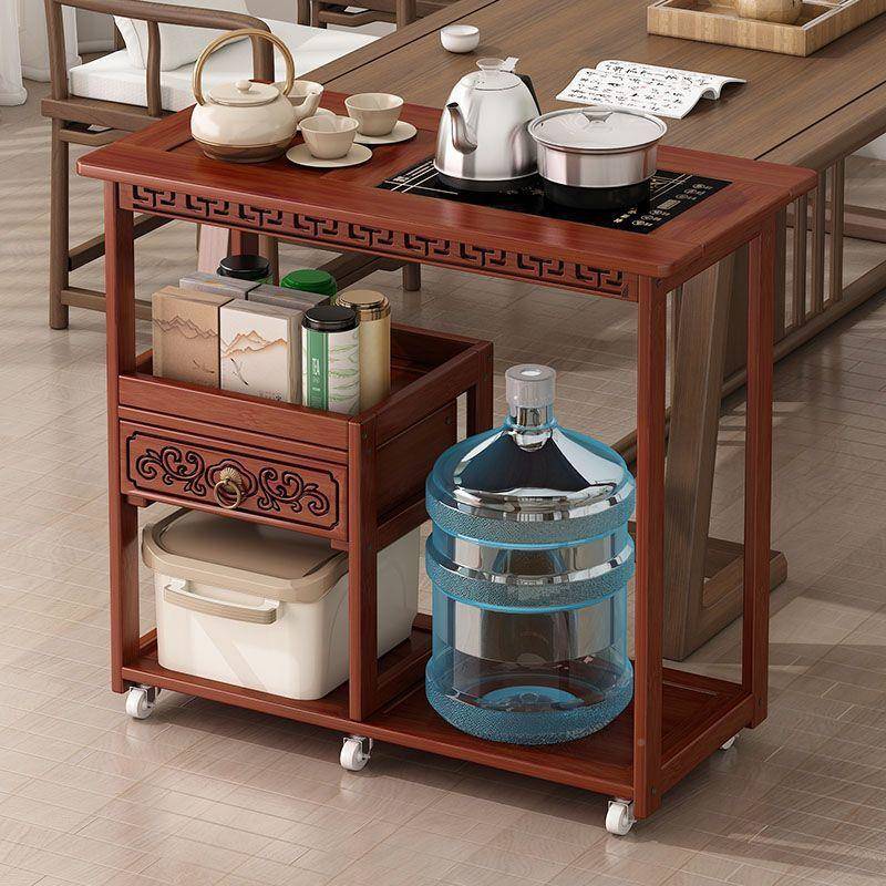 移动茶YAD桌小茶台烧茶水壶一体家用茶水柜茶沙发边几茶车几台桌