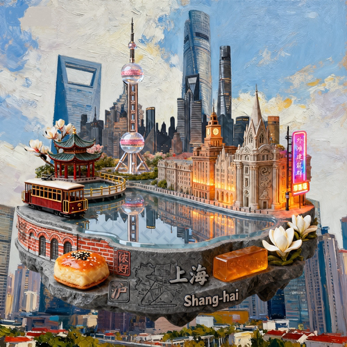 上海东方明珠冰箱磁贴旅游景点