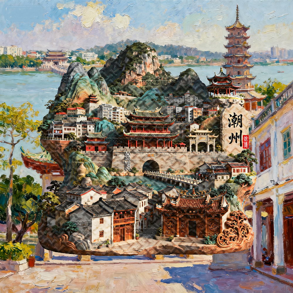 潮州冰箱磁贴广东旅游纪念品