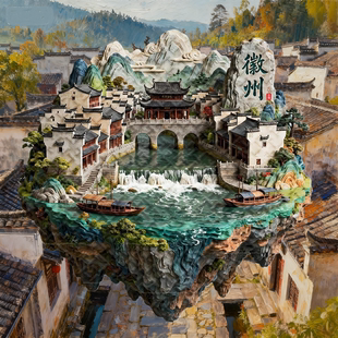 徽州冰箱磁贴安徽网红旅游城市景点打卡周边文创国风伴手礼纪念品