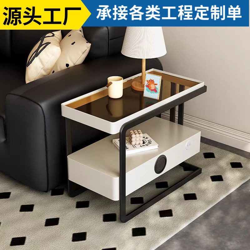 轻奢高级感沙发边柜意式极简沙发边几客厅简约侧边柜子现代茶角几