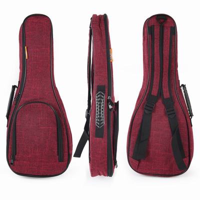 红色尤克里里加厚包 10mm乌克丽丽琴袋 23寸ukulele棉麻琴包