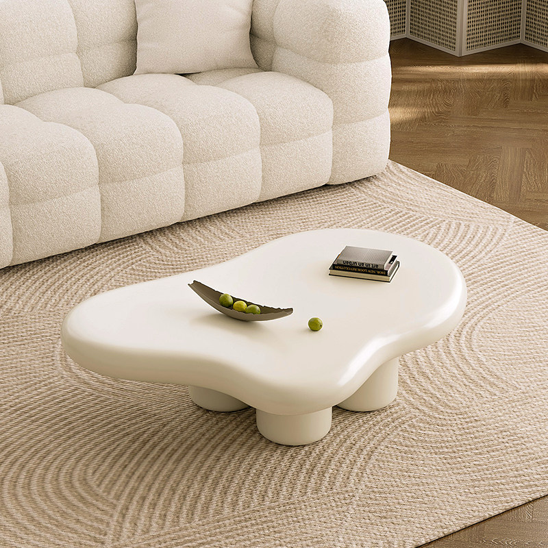 ?奶油风云朵茶几客厅家用2025新款轻奢简约现代北欧小户型异形桌