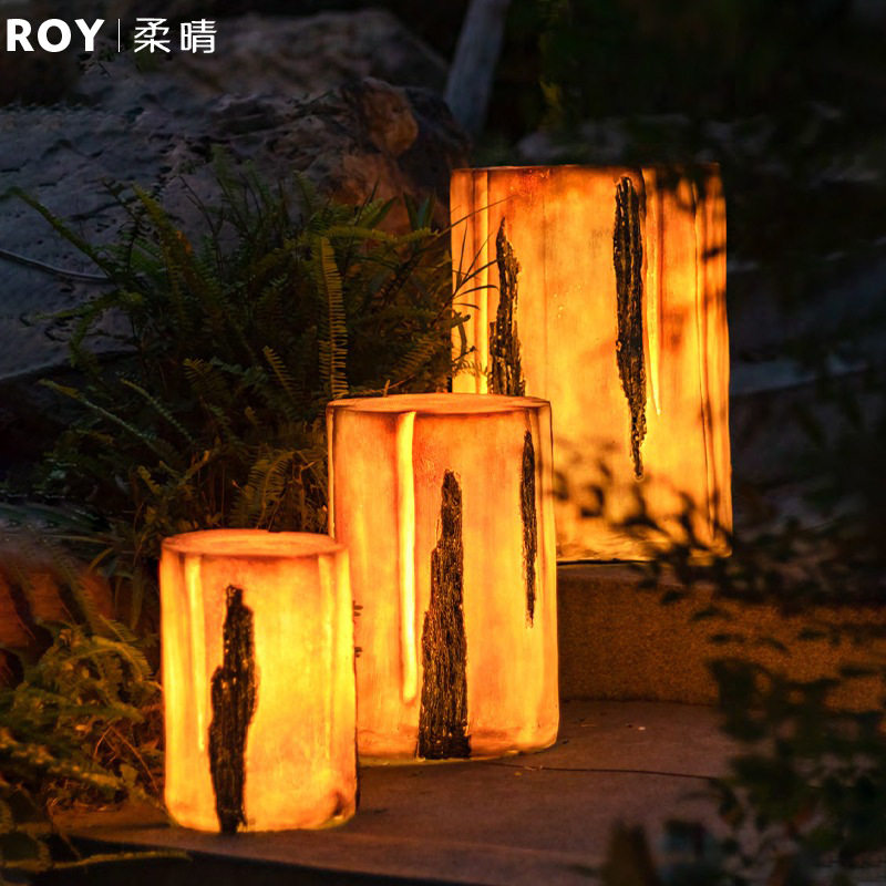 太阳能户外防水仿真木桩景观灯