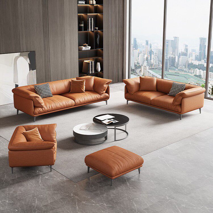 意式极简防水科技布布艺沙发现代客厅小户型直排三四人位整装2049