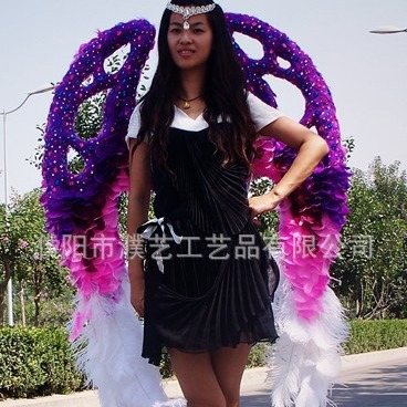维多利亚天使翅膀 羽毛翅膀 彩色天使翅膀 模特走秀婚庆道具