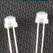 高亮LED直插发光二极管F5MM草帽雾状红灯 长脚F5白发红光 雾状