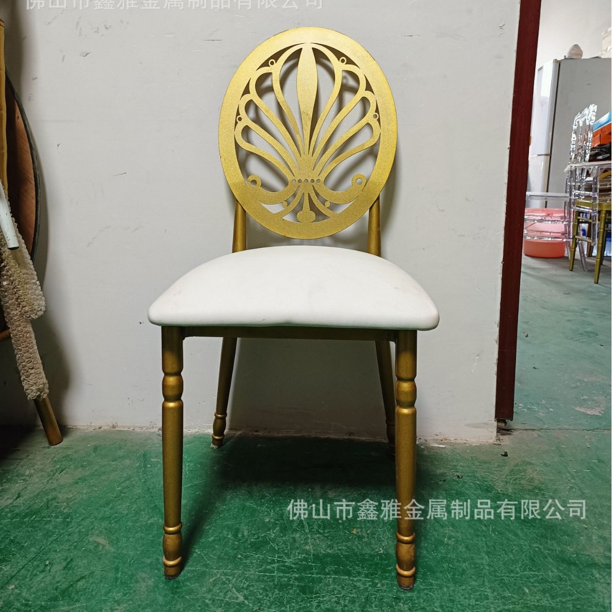 婚庆宴会铁艺软包高靠背餐椅
