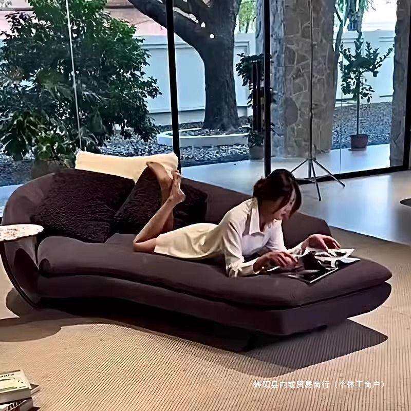 晚民宿轻奢酒店贵妃椅安家居阳台躺椅卧室懒人沙发小户型美式弧形