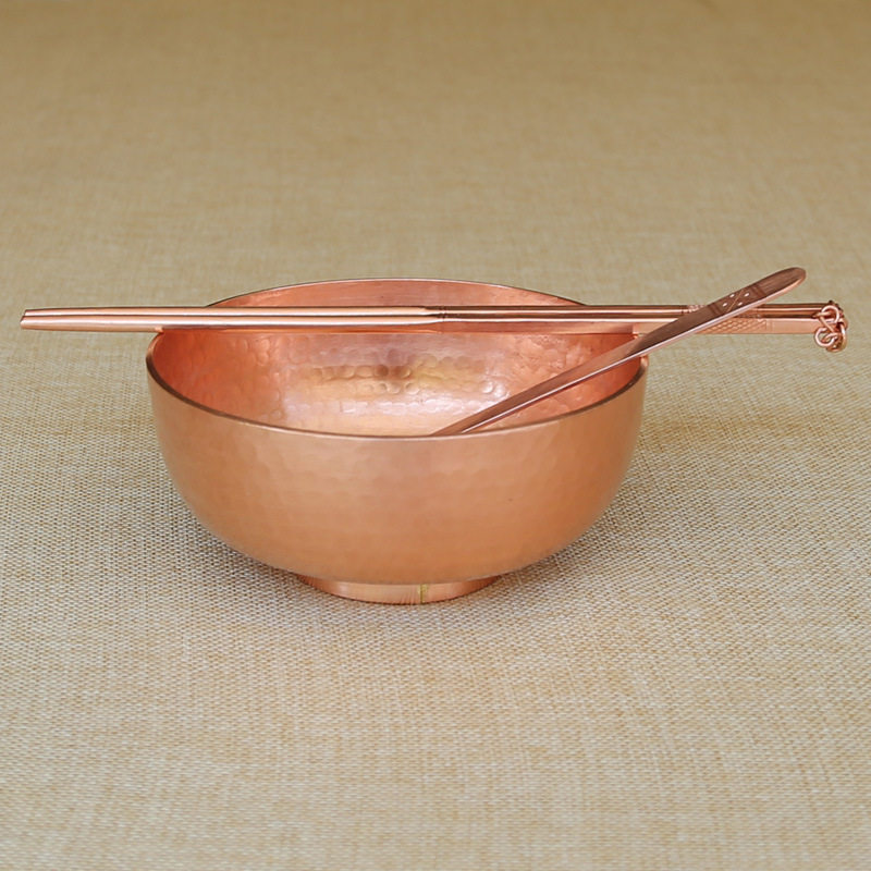 纯手工铜碗紫红铜餐具铜碗碗紫铜碗紫加厚铜碗