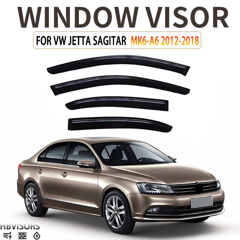 适用于VW JETTA SAGITAR晴雨挡雨眉遮雨档黑武士Window visor