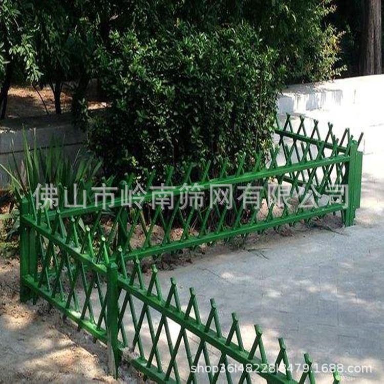 田园风格仿竹护栏网 人行道绿化带防护栅栏 金属篱笆竹子围栏网