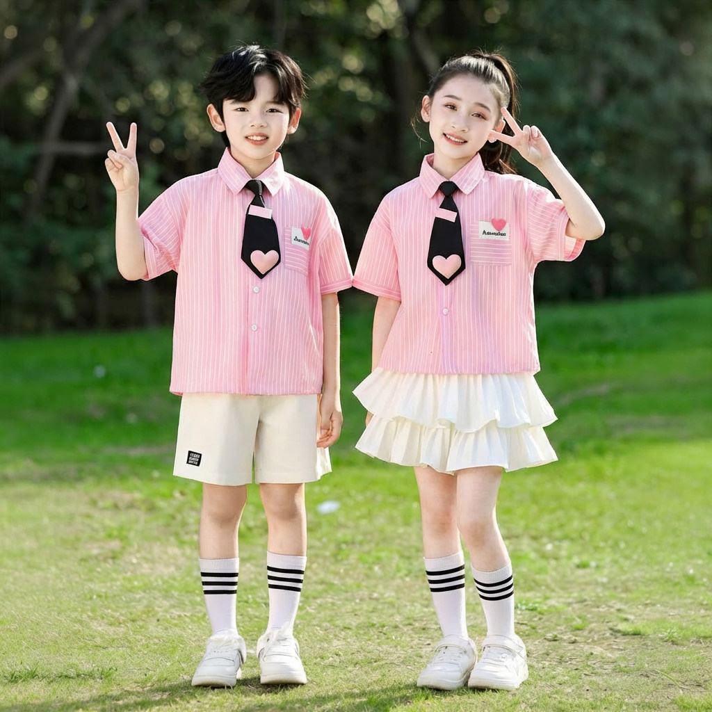 儿童合唱演出服小学生运动会啦啦队班服幼儿园毕业照舞蹈表演服装