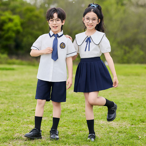 儿童演出服小学生英伦学院风校服幼儿园合唱朗诵表演服毕业照班服
