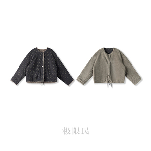 外套F5415O1102 秋冬复古波点无领加绒厚款 极限民 星语