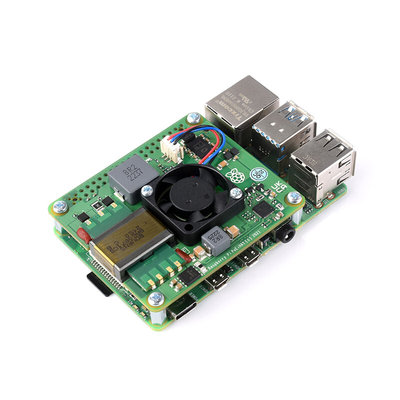 。微雪 树莓派 PoE+ HAT以太网供电扩展板 散热风扇 支持802.3af/
