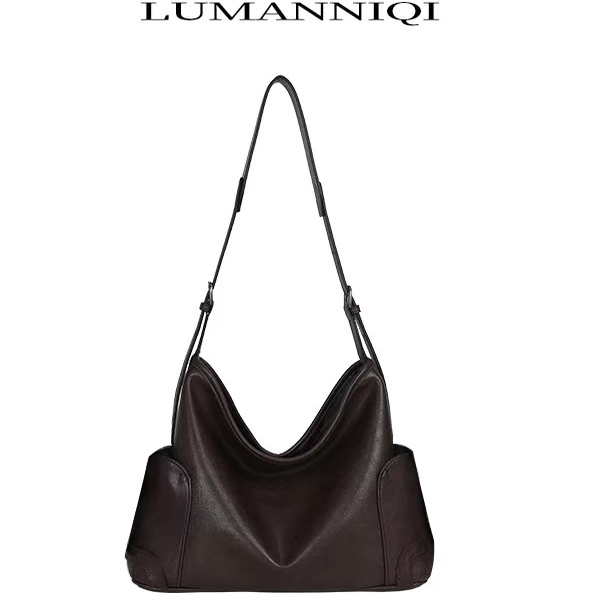 奚梦瑶同款植鞣牛皮逍遥hobo包女